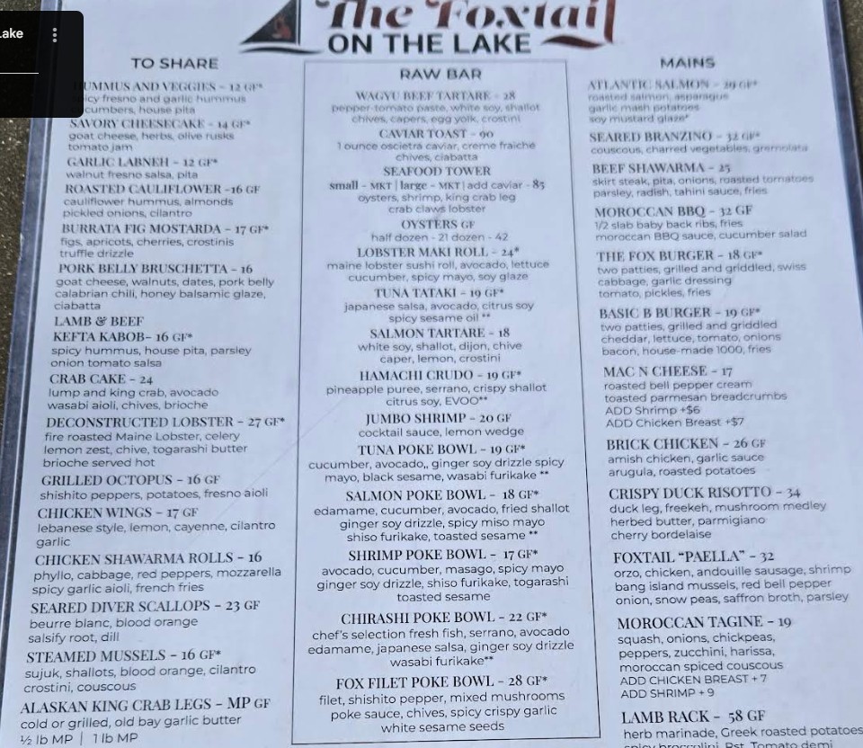 The Foxtail On The Lake Restaurant | Scenic Dining in Des Plaines, IL